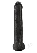 King Cock Dildo With Balls 15in - Black