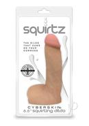 Squirtz Cyberskin Squirting Dildo With Balls 8.5in - Flesh