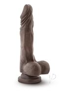 Dr. Skin Stud Muffin Dildo With Balls 8.5in - Chocolate