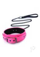Electra Play Things Pu Leather Collar Andamp; Leash - Pink