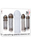Adam And Eve Vibrating Textured Penis Sleeve And Bullet (6 Piece Kit) - Smoke