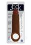 Jock Realistic Penis Enhancer With Ball Strap 2in - Chocolate