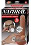 Natural Realskin Squirting Penis With Adjustable Harness 8in - Chocolate