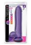 Au Naturel Bold Big John Dildo With Suction Cup And Balls 11in - Purple