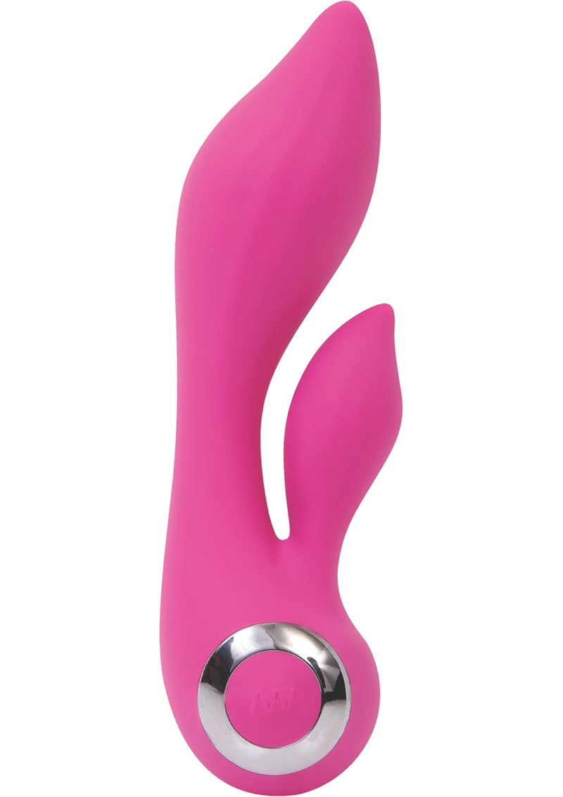 Wild Orchid Rechargeable Silicone G-spot Dual Vibrator - Pink