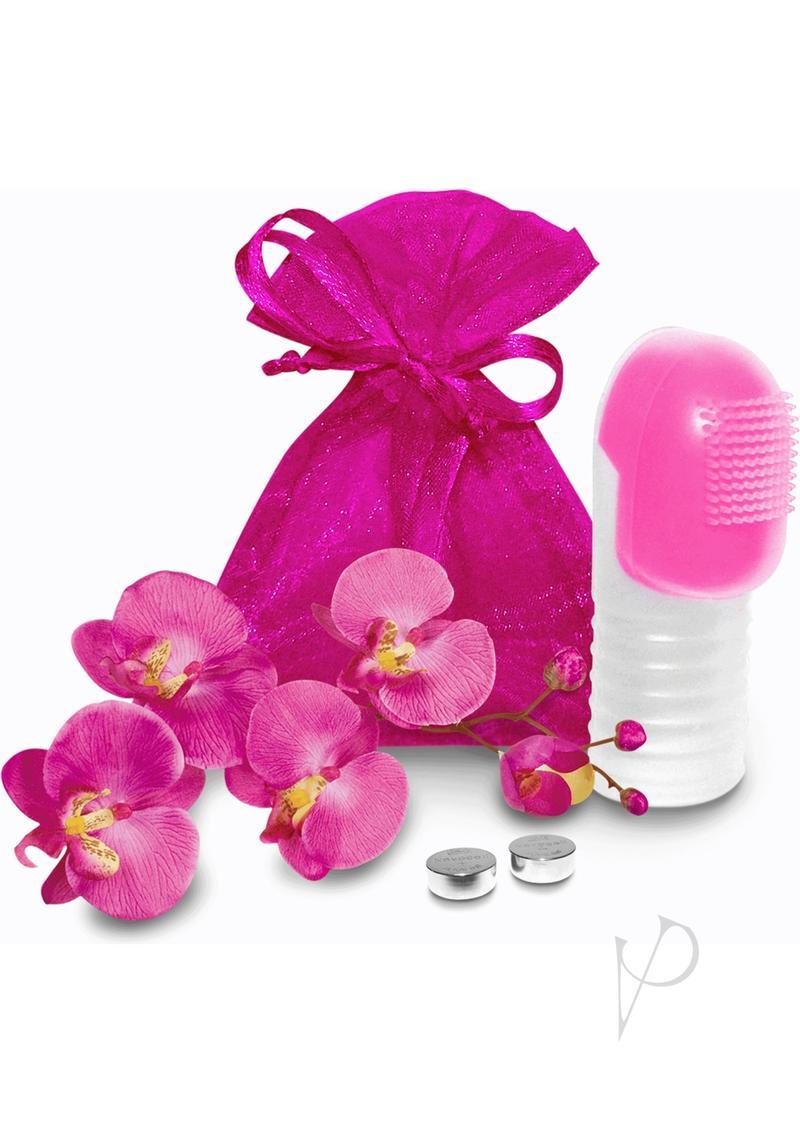 Fuzu Fingertip Silicone Vibrating Massager - Neon Pink
