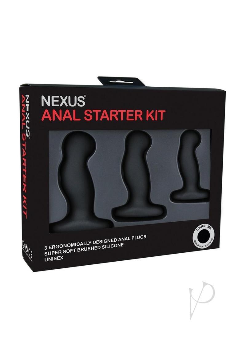 Nexus Anal Starter Kit Sillicone Anal Plugs 3 Piece - Black