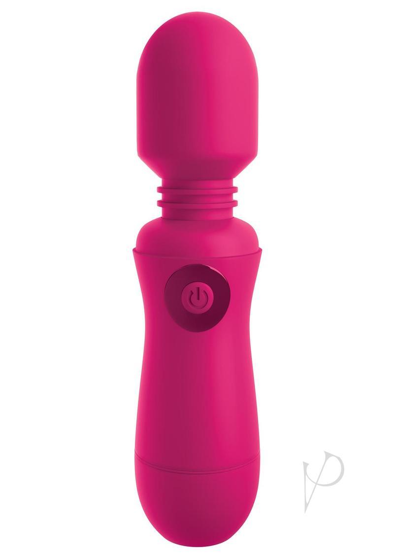 Omg! Wands #enjoy Rechargeable Silicone Vibrating Massager - Fuchsia
