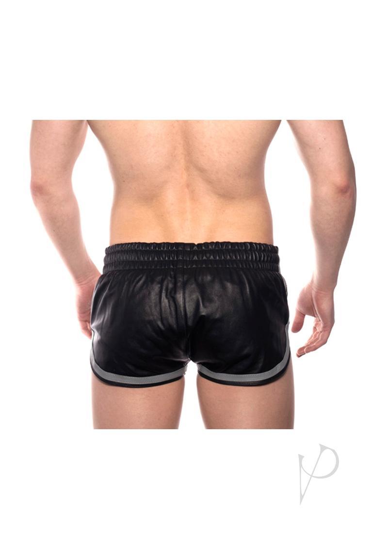 Prowler Red Leather Sport Shorts - Medium - Black/gray