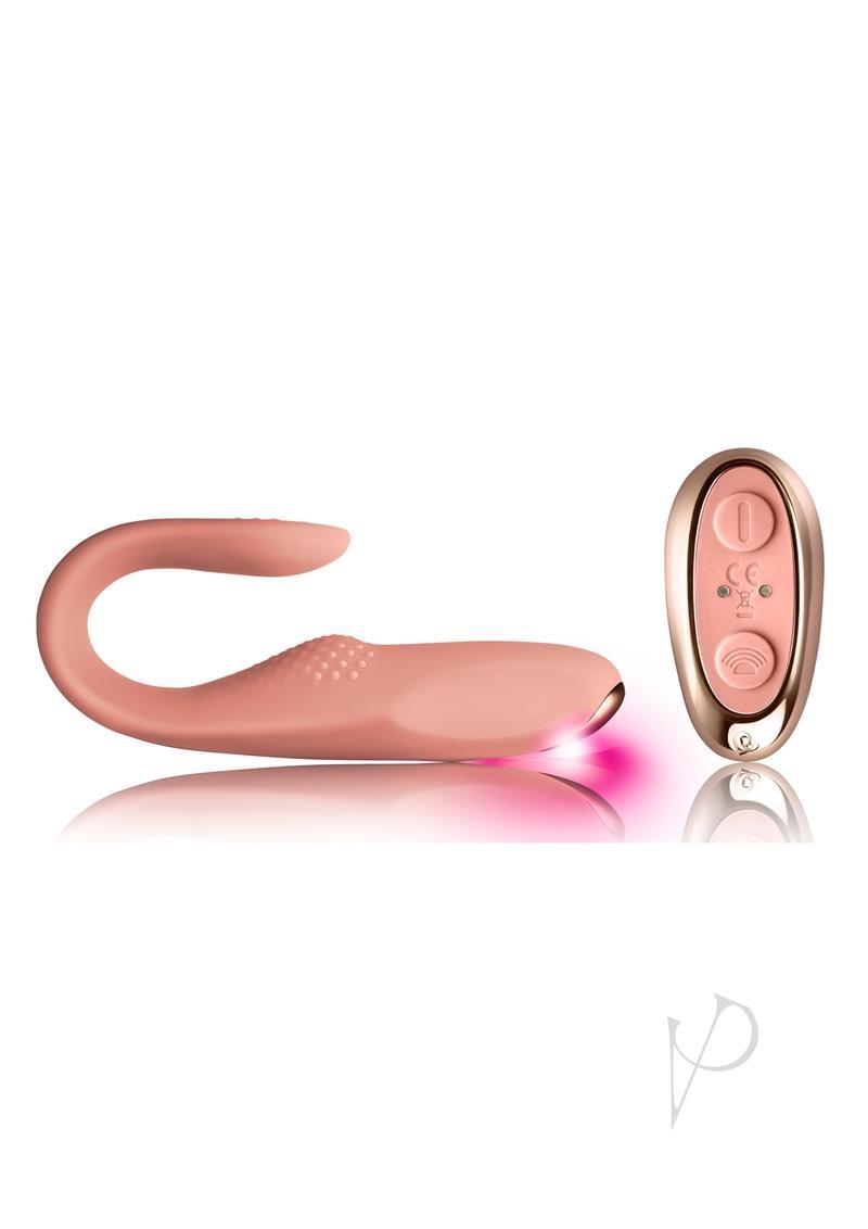 Two-vibe Silicone Rechargeable Dual Vibrator With Remote Control - Pink/silver